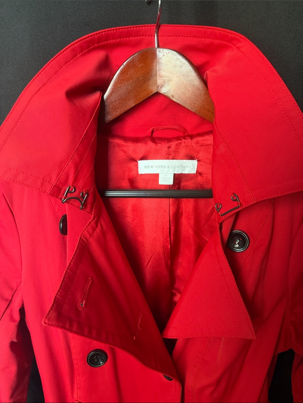 New York & Company Red Trench Coat